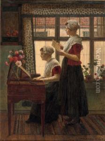 A Musical Moment Oil Painting - Walther Firle