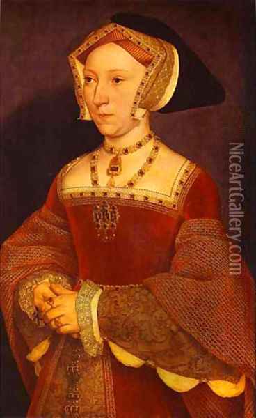 Portrait Of Jane Seymour 1537 Oil Painting - Hans Holbein the Younger