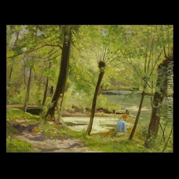 Bords D'une Riviere (edge Of The River) Oil Painting - Cesar De Cock