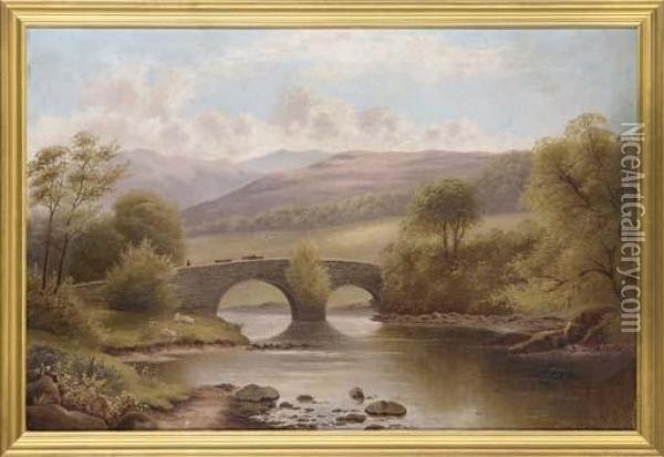 Glen Esk, Forfarshire Oil Painting - Thomas Spinks