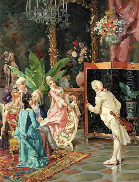 Elegant salutations Oil Painting - C. Filosini