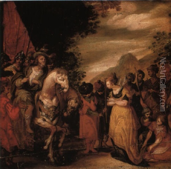 Jephthah's Daughter Oil Painting - Abraham Bloemaert