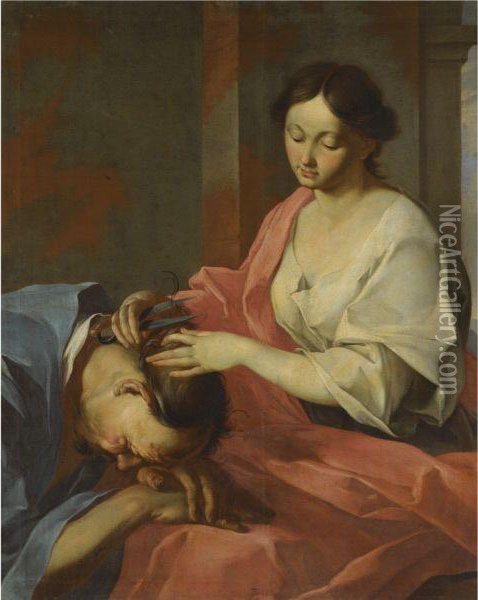 Samson And Delilah Oil Painting - Giuseppe Antonio Felice Orelli