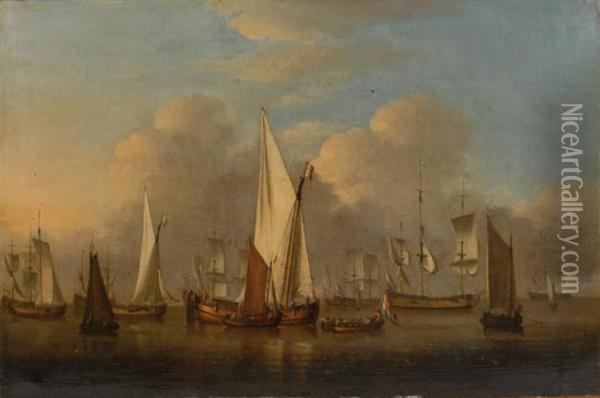 Harbor View Oil Painting - Willem van de, the Elder Velde
