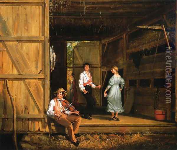 Dancing on the Barn Floor Oil Painting - William Sidney Mount