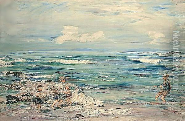 A Summer Day, Machrihanish Oil Painting - William McTaggart