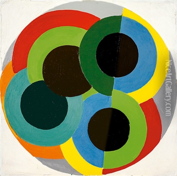 Disques/disks Oil Painting - Robert Delaunay