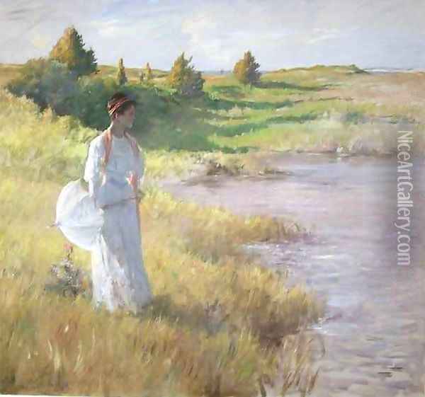 An Afternoon Stroll 2 Oil Painting - William Merritt Chase