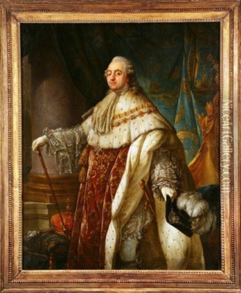Portrait De Louis Xvi En Costume De Sacre Oil Painting - Antoine-Francois (Calet) Callet