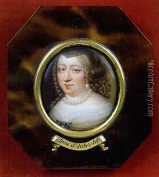 Portrait Der Anna Von Osterreich, Konigin Von Frankreich Oil Painting - Jean Petitot the Elder