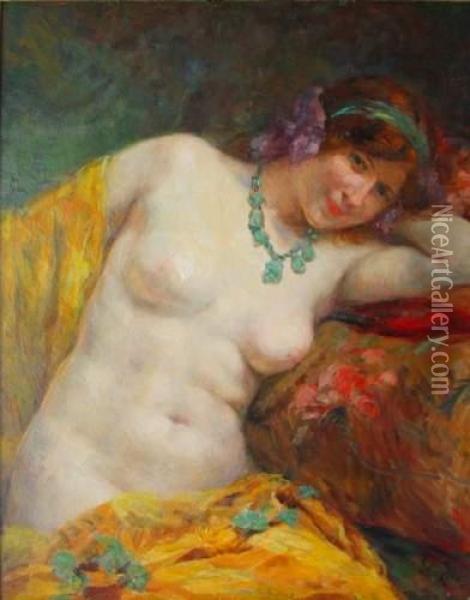 Jeune Femme Au Harem Oil Painting - Edouard Francois Zier