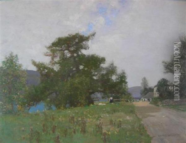 On The Banks Of The Loch Fyne Oil Painting - George Houston