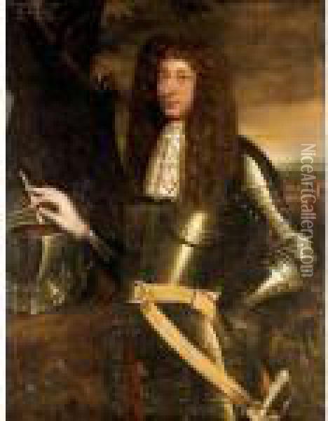 Portrait Of George Keith, 8th Earl Of Marischal (died 1694) Oil Painting - Sir John Baptist de Medina