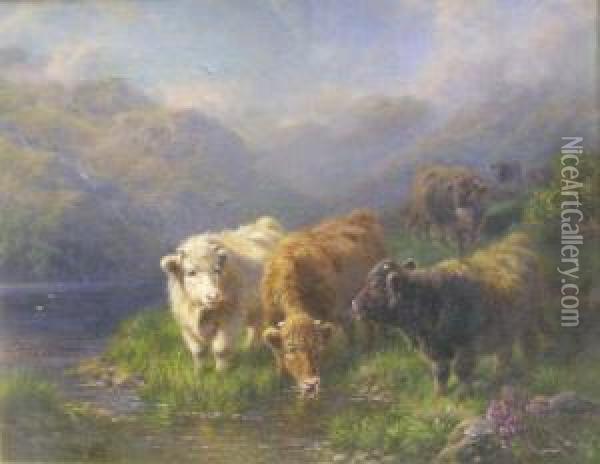Morning Loch Tay Oil Painting - Charles A. Watson