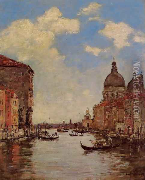 Venice, the Canal de la Gandara Oil Painting - Eugene Boudin