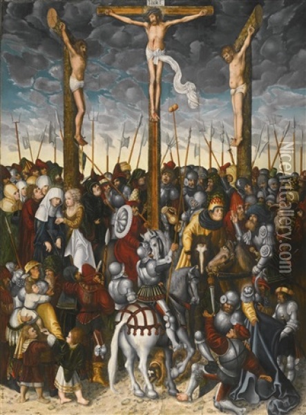 The Crucifixion Oil Painting - Lucas Cranach the Younger