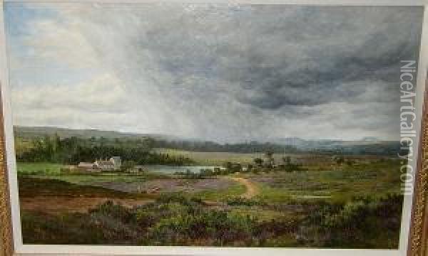A Summer Shower, Sutton Park Oil Painting - John Bates Noel