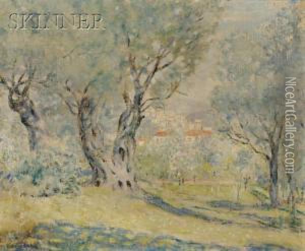 Olive Trees, Cagnes Oil Painting - Frederick Carl Frieseke