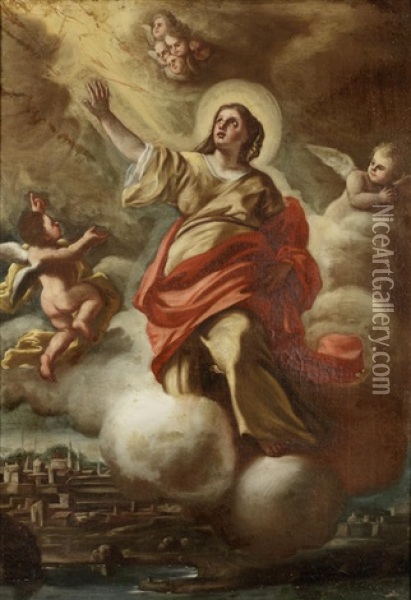 Saint Barbara Oil Painting - Francesco Solimena