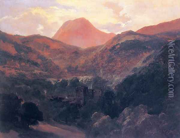 View of the Puy de Dome and Royat Oil Painting - Etienne-Pierre Theodore Rousseau