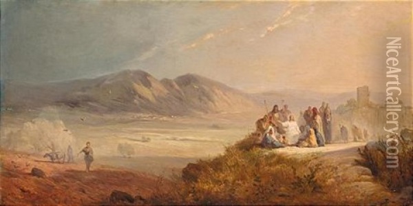 The Sermon On The Mountain Oil Painting - Nikolaij Andreevits Koshelev