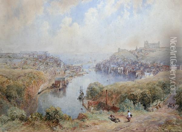 Whitby From Larpool Oil Painting - George Weatherill
