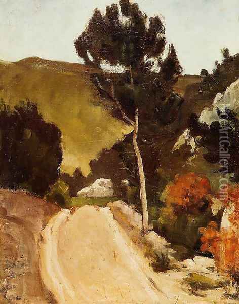 Winding Road In Provence Oil Painting - Paul Cezanne