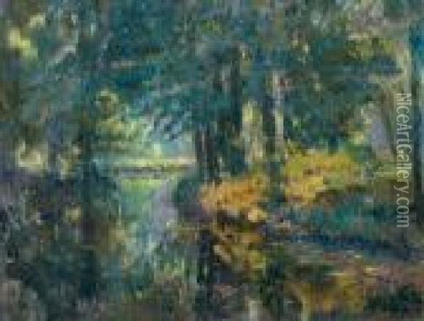 Paysage De Riviere Oil Painting - Albert Lebourg