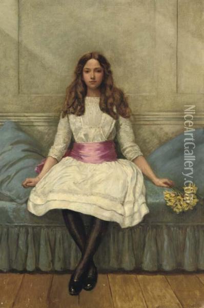 Portrait Of Irene Spencer Oil Painting - Sir Edward Coley Burne-Jones