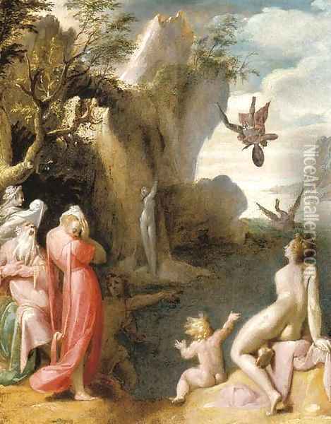 Perseus and Andromeda Oil Painting - Gerrit Pietersz. Sweelinck