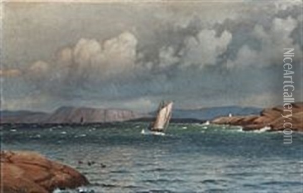 Skaergaarden Ved Marstrand Oil Painting - Christian Blache