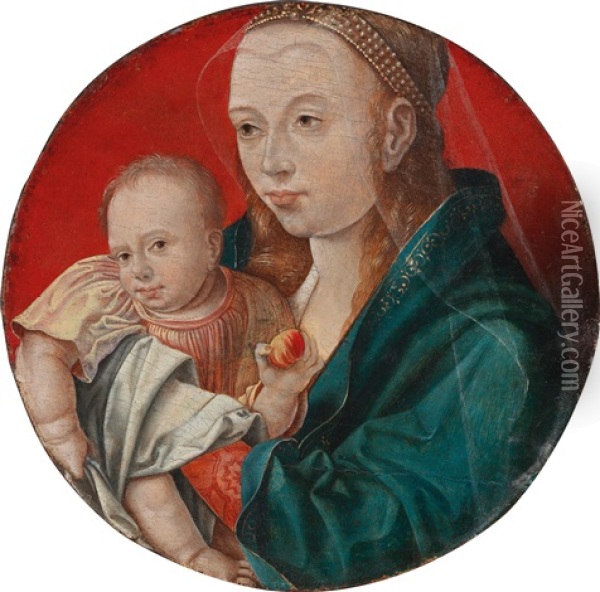 Madonna And Child Oil Painting - Jan Sanders (Jan van) Hemessen