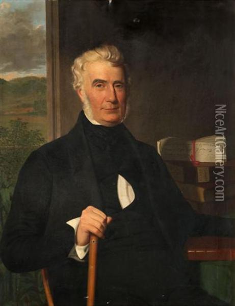 Portrait Of Thomas Dyer, Esq. Oil Painting - Samuel F. Dubois