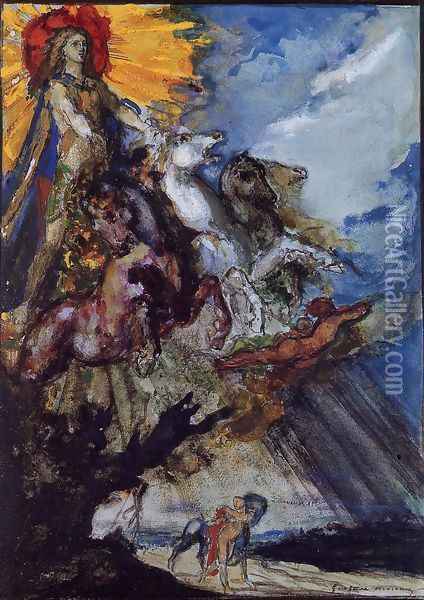 Phoebus and Boreas Oil Painting - Gustave Moreau