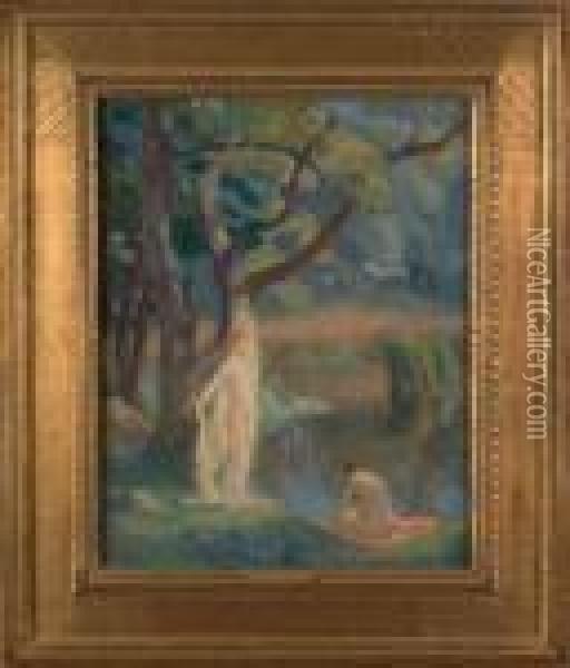 The Bathers Oil Painting - Charles Allan Winter