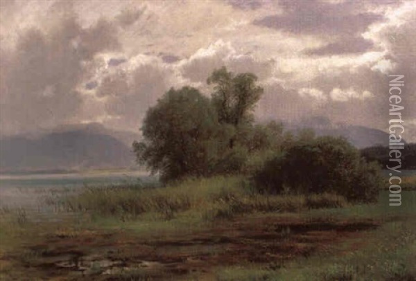 Wolken Uber Dem Starnberger Oil Painting - Emilie Mediz-Pelikan