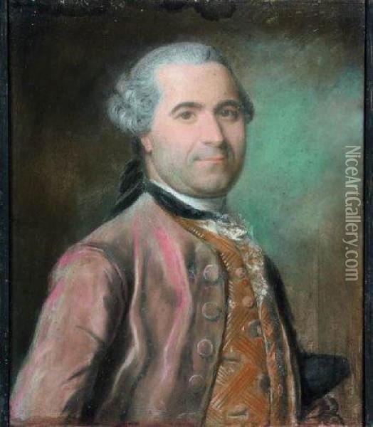 Portrait De Gentilhomme En Buste Oil Painting - Simon Bernard Lenoir