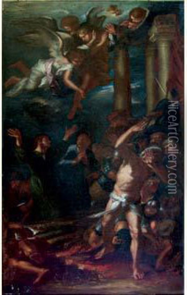 Scene De Martyre Oil Painting - Alessandro Turchi