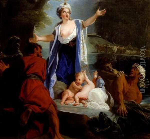 Latone Et Les Enfants De Lycie Oil Painting - Jean-baptiste Jouvenet