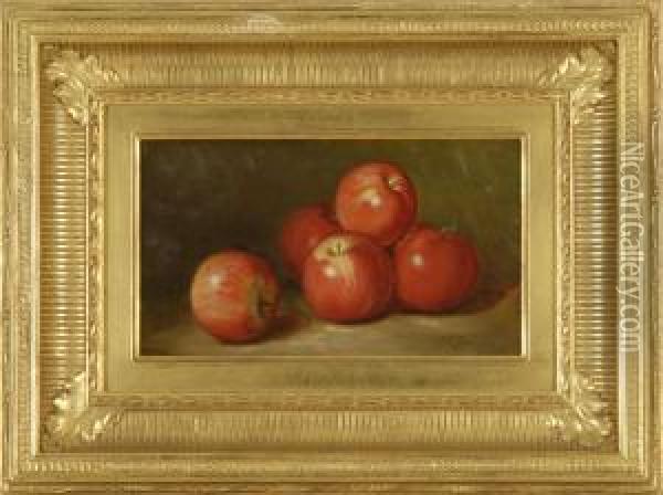 Still Life With Apples Oil Painting - John Clinton Spencer