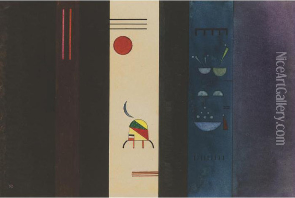 Dunkle Seiten (dark Sides) Oil Painting - Wassily Kandinsky