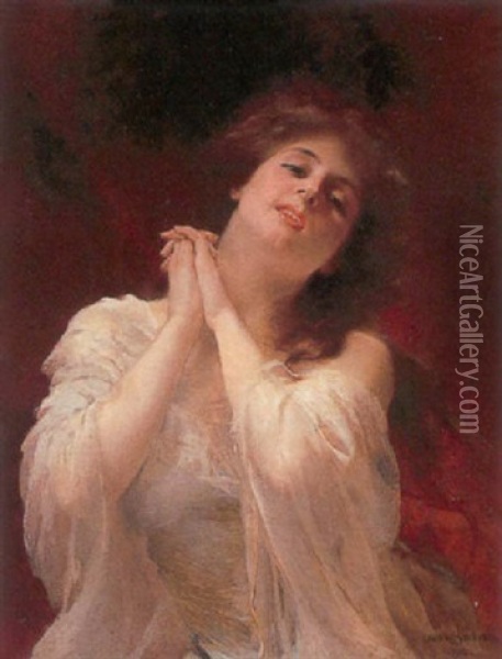 Expression D'amour Oil Painting - Louis Marie de Schryver