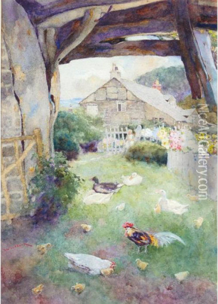Roylance Farm Oil Painting - David Woodlock