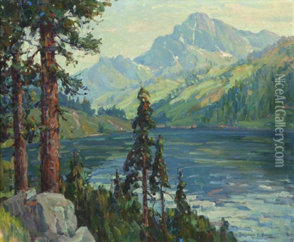 Fallen Leaf Lake, Tahoe Region Oil Painting - Benjamin Chambers Brown