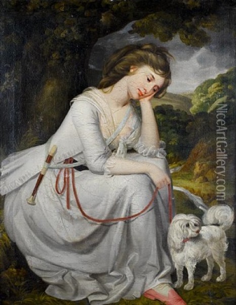 Maria From Laurence Sterne's A Sentimental Journey Through France And Italy Oil Painting - Thomas Gaugain
