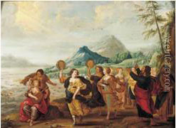 Les Hebreux Apres Le Passage De La Mer Rouge Oil Painting - Hans III Jordaens