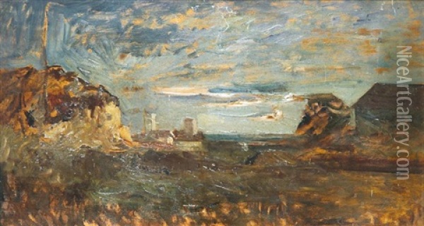 Paysage De Bord De Mer Oil Painting - Auguste Francois Ravier