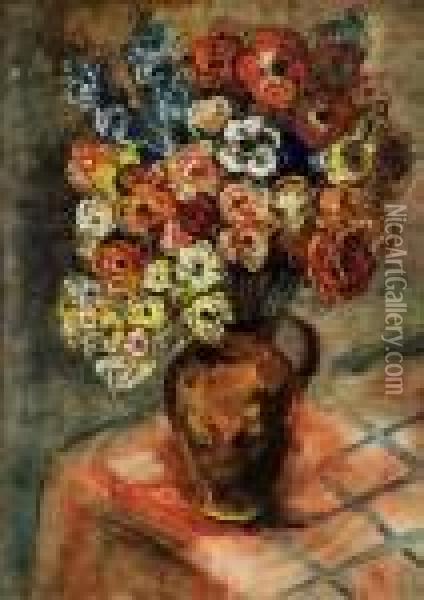 Fleurs Oil Painting - Issachar ber Ryback