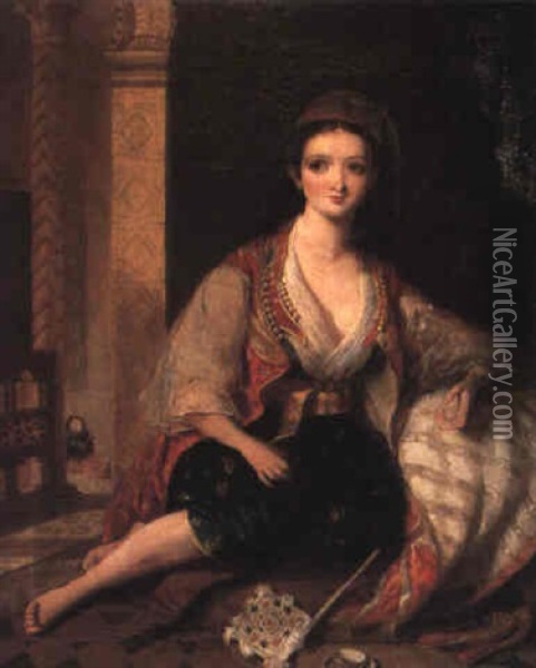 An Odalisque Oil Painting - Frederick Goodall