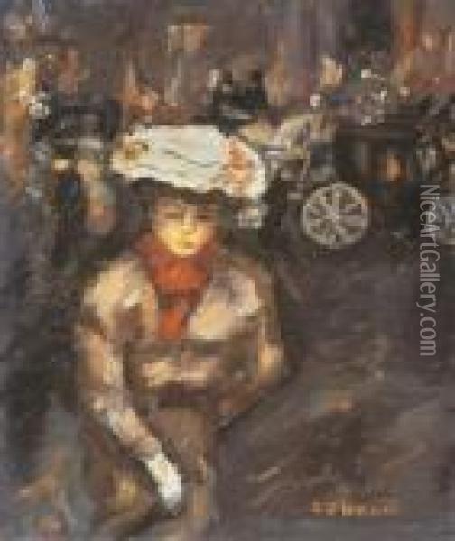 Jeune Fille Dans La Rue Oil Painting - Pierre Bonnard